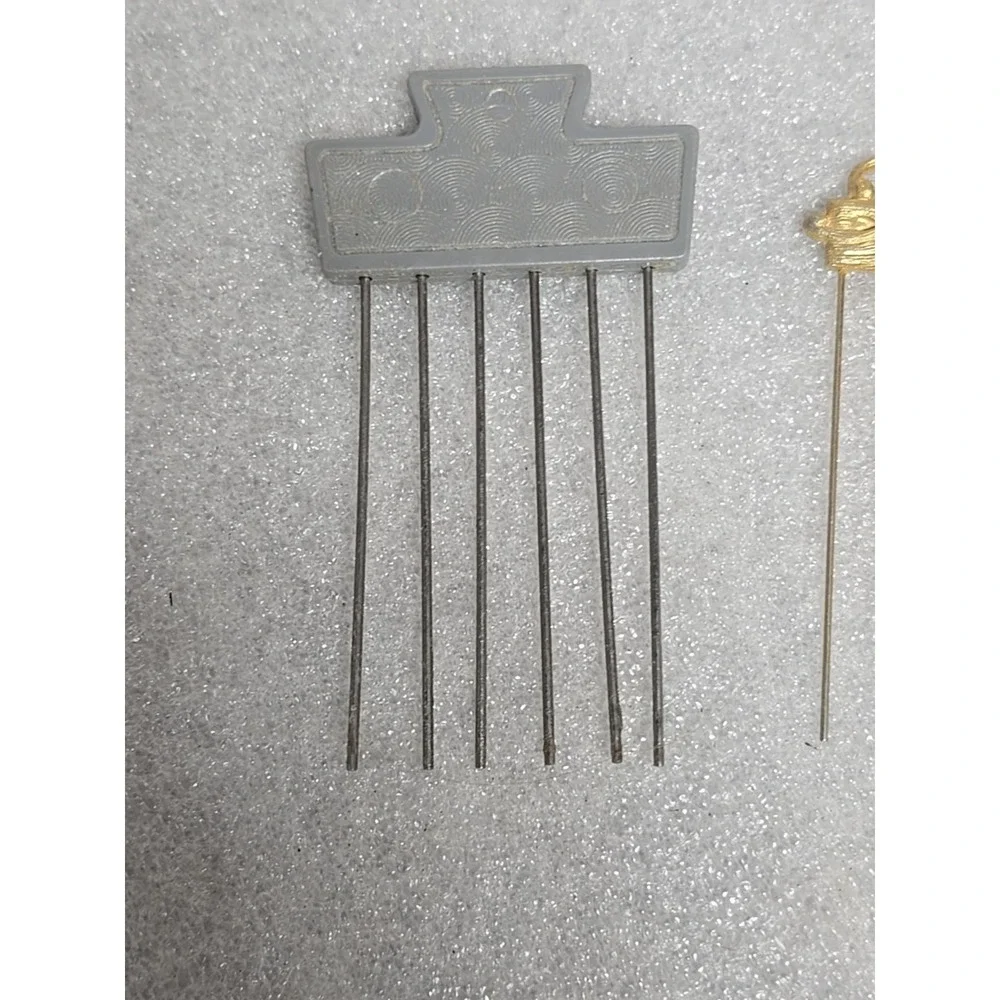 Vtg Goody Metal Hair Pick Comfort Tip‎ Travel Size & Vtg Gold Pick Lot Of 2 READ